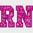 RN Pink Glitter - Registered Nurse DTF Transfers ready2transfer