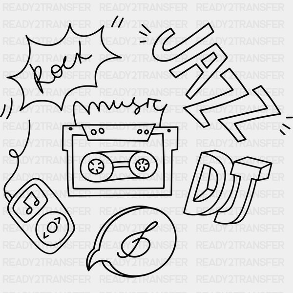 Rock Jazz DJ - Music DTF Transfers