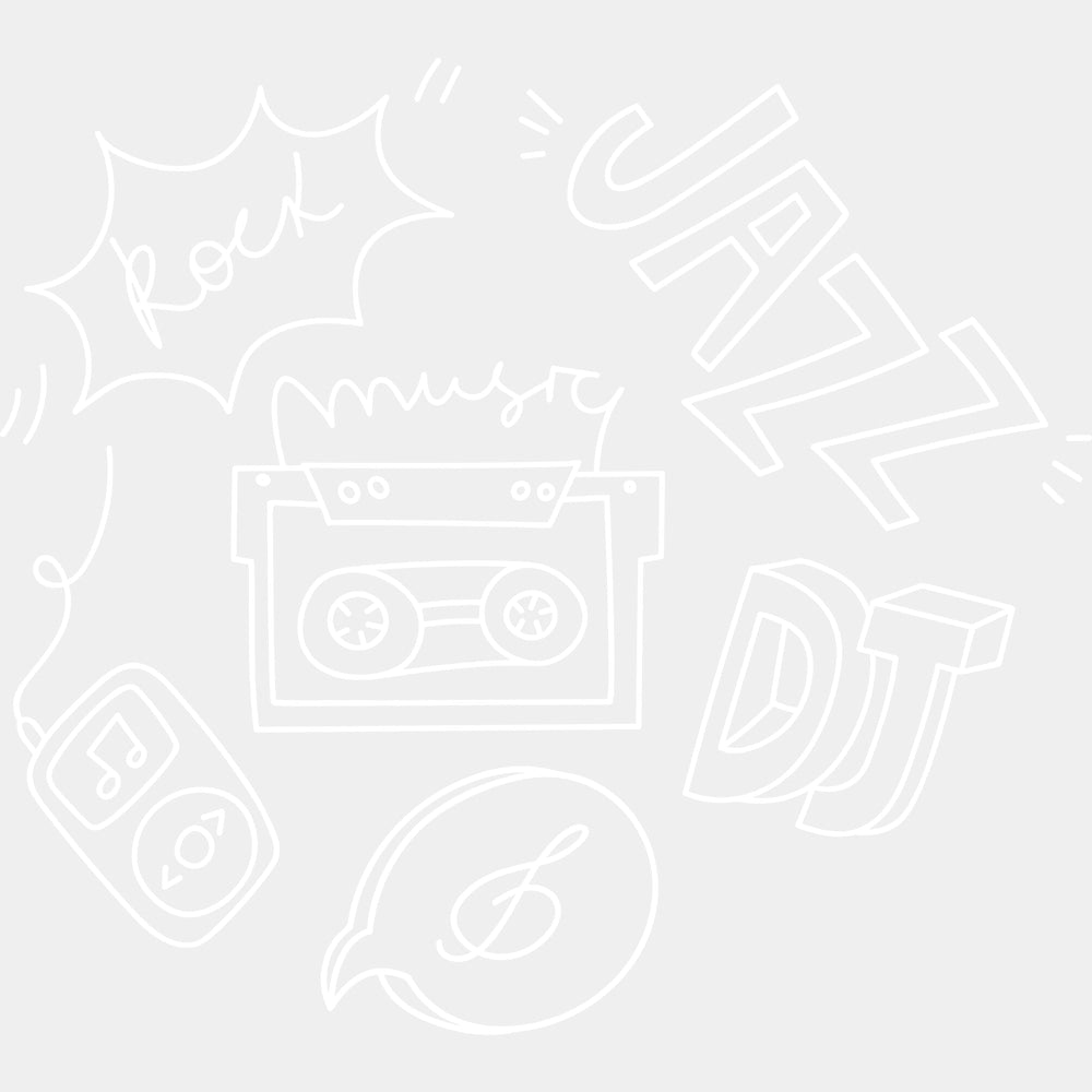 Rock Jazz DJ - Music DTF Transfers - Adult Unisex - S & M (10’’) / Light Color Design (See Imaging)