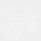 Rock Jazz DJ - Music DTF Transfers - Adult Unisex - S & M (10’’) / Light Color Design (See Imaging)
