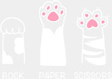 Rock Paper Scissors B&W - Cats DTF Transfer Adult Unisex - S & M (10’’) / Light Color Design (See Imaging)