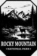Rocky Mountain National Park Design - National Parks DTF Transfers ready2transfer Black
