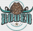 Rodeo Cowboy Hat Blue Design - Rodeo DTF Transfer