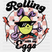 Rolling Eggs Easter DTF Heat Transfer, Easter Design ready2transfer Black
