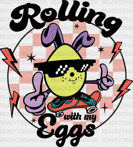 Rolling Eggs Easter Dtf Heat Transfer Design