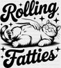 Rolling Fatties - Cats DTF Transfer Adult Unisex - S & M (10’’) / Dark Color Design (See Imaging)