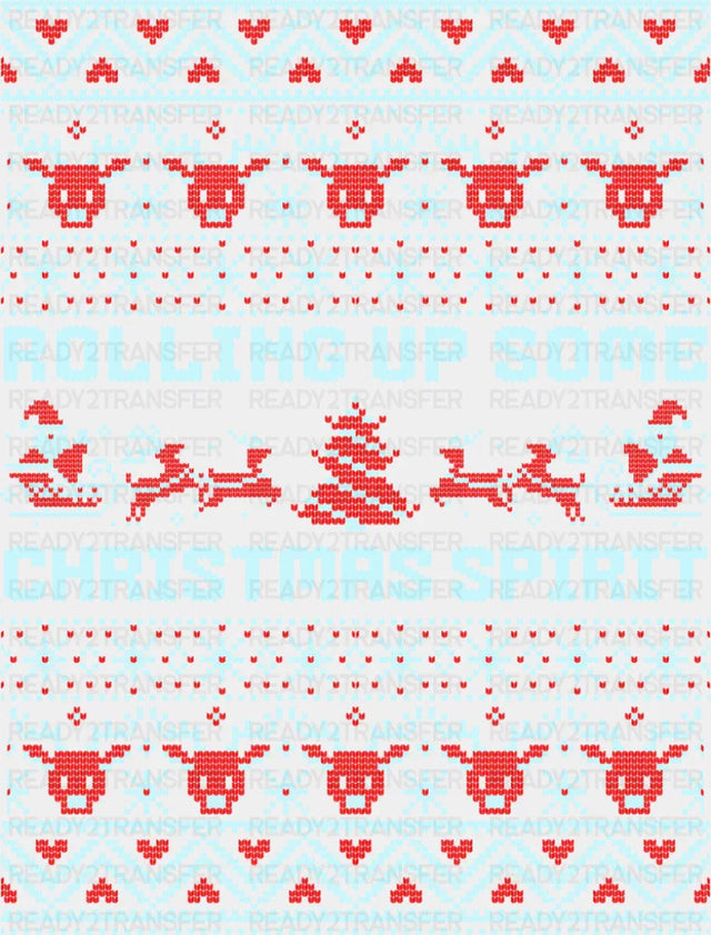 Rolling Up Some Christmas Spirit - Christmas DTF Transfer ready2transfer
