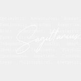 Sagittarius B&W - Zodiacs & Horoscopes DTF Transfers - Adult Unisex - S & M (10’’) / Light Color Design (See Imaging)