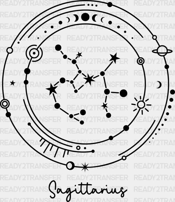Sagittarius Constellation Design - Zodiac DTF Transfer