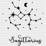 Sagittarius Constellations - Zodiacs & Horoscopes DTF Transfers - Adult Unisex - S & M (10’’) / Dark Color Design (See