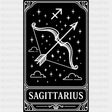 Sagittarius Tarot Card - Zodiacs & Horoscopes DTF Transfers - Adult Unisex - S & M (10’’) / Dark Color Design (See