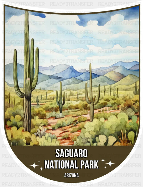 Saguaro Mountain National Park Arizona - National Parks DTF Transfer