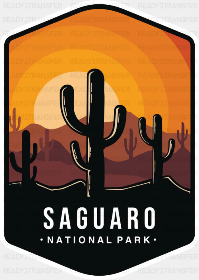 Saguaro National Park Colorful Design - National Parks DTF Transfer