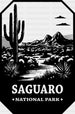 Saguaro National Park Design - National Parks DTF Transfers ready2transfer Black