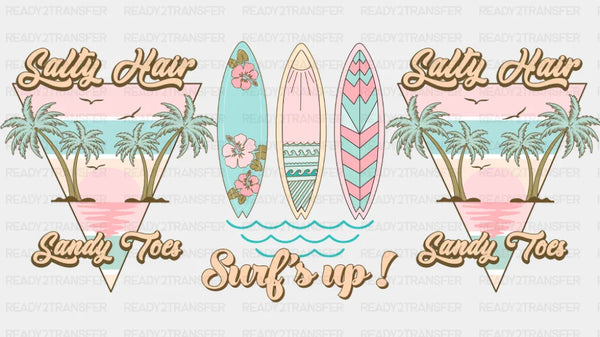 Salty Hair Sandy Toes - Summer Cup Wrap UV Sticker Permanent UV DTF Decal
