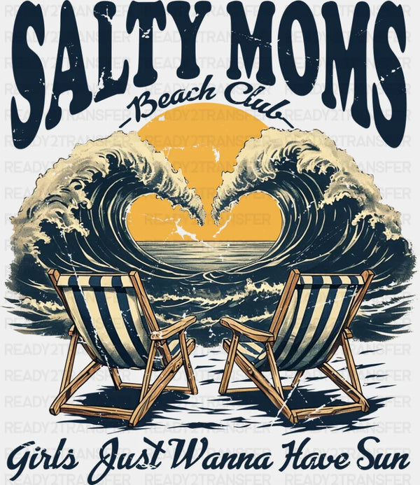 Salty Moms Beach Club Waves - Summer DTF Transfer