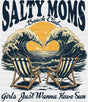 Salty Moms Beach Club Waves - Summer DTF Transfer Adult Unisex - S & M (10’’) / Dark Color Design (See Imaging)