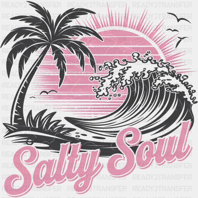 Salty Soul - Surfing DTF Transfers ready2transfer Dark Color Design (See Imaging)