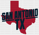 San Antonio TX - States & Cities DTF Transfer