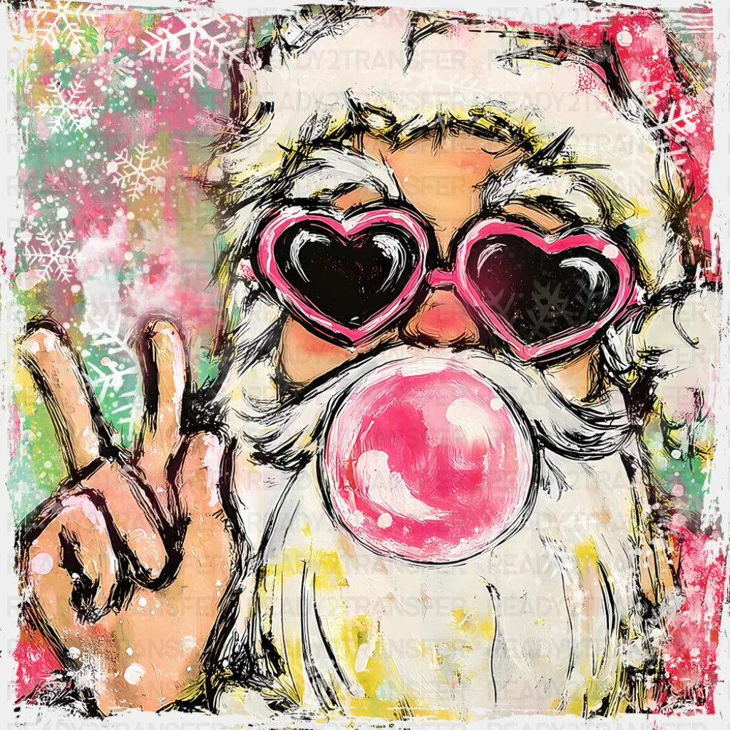 Santa Chewing Gum - Christmas DTF Transfer