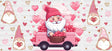 Santa Gnomes - Valentine's Day Cup Wrap UV Sticker Permanent UV DTF Decal ready2transfer