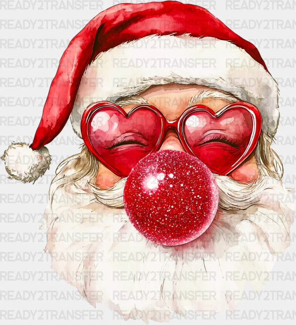 Santa Red Bubble Gum - Christmas DTF Transfer