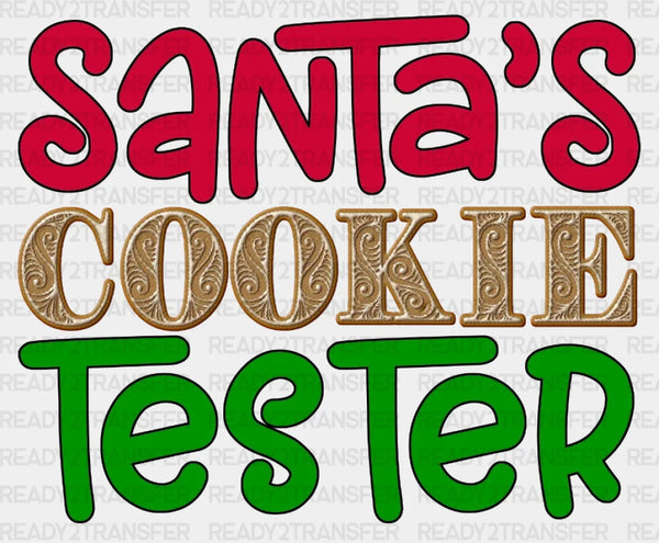 Santas Cookie Tester DTF Transfer