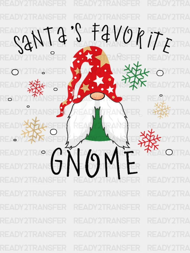 Santas Favorite Gnome Dtf Transfer