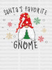 Santas Favorite Gnome DTF Transfer ready2transfer Black