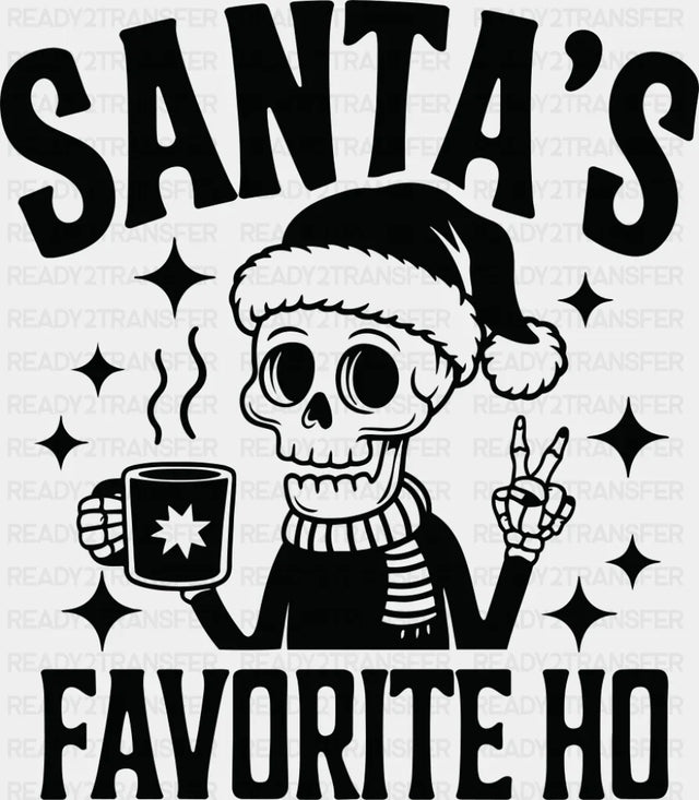 Santa's Favorite Ho - Christmas DTF Transfer ready2transfer Dark Color Design (See Imaging)