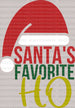 Santas Favorite Ho Hat DTF Transfer ready2transfer Black