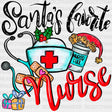 Santas Favorite Nurse Dtf Transfer