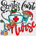 Santas Favorite Nurse DTF Transfer ready2transfer Black