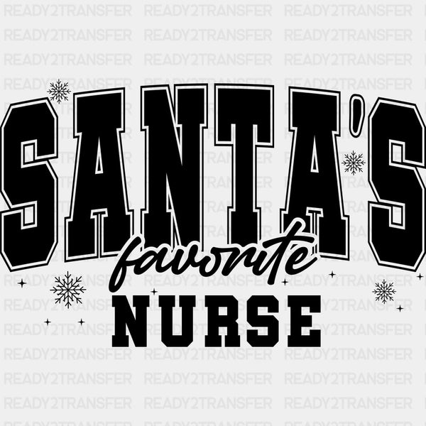 Santa's Favorite Nurse - Nurse DTF Transfers