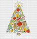 Santas Favorite Teacher Tree DTF Transfer ready2transfer White