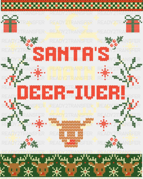 Santa's Main Deer-iver - Christmas DTF Transfer