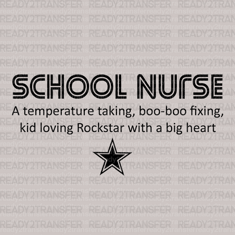 School Nurse Big Heart DTF Transfer - ready2transfer