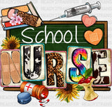 School Nurse Blackboard Design - Dtf Transfers