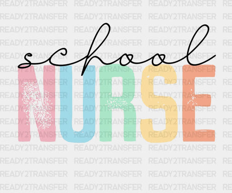 School Nurse Colorful Dtf Transfer