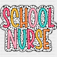 School Nurse, Dotted B&W - School Nurse DTF Transfers ready2transfer Dark Color Design (See Imaging)