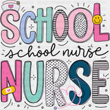 School Nurse - School Nurse DTF Transfers ready2transfer Dark Color Design (See Imaging)