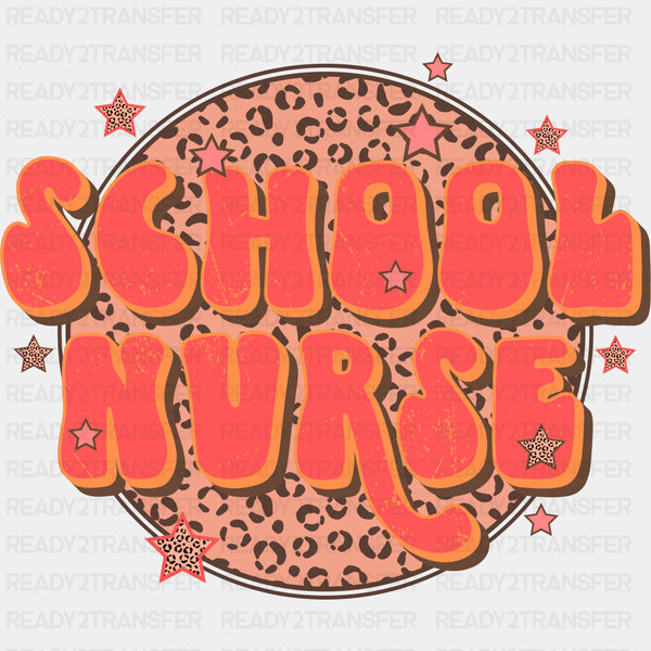 School Nurse, Pink & Yellow - School Nurse DTF Transfers