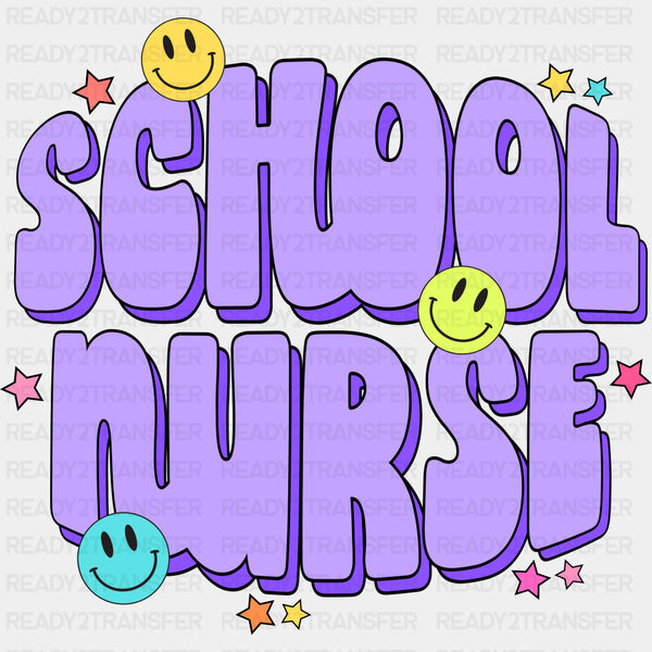 School Nurse Purple - School Nurse DTF Transfers