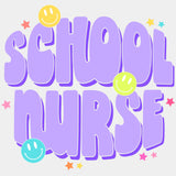 School Nurse Purple - School Nurse DTF Transfers ready2transfer Light Color Design (See Imaging)