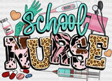 School Nurse Syringe And Gloves Design - Dtf Transfers