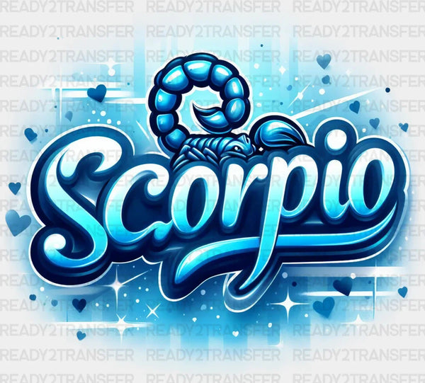Scorpio Blue And Pink - Zodiacs & Horoscopes DTF Transfer