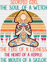 Scorpio Girl - Yoga Dtf Heat Transfer