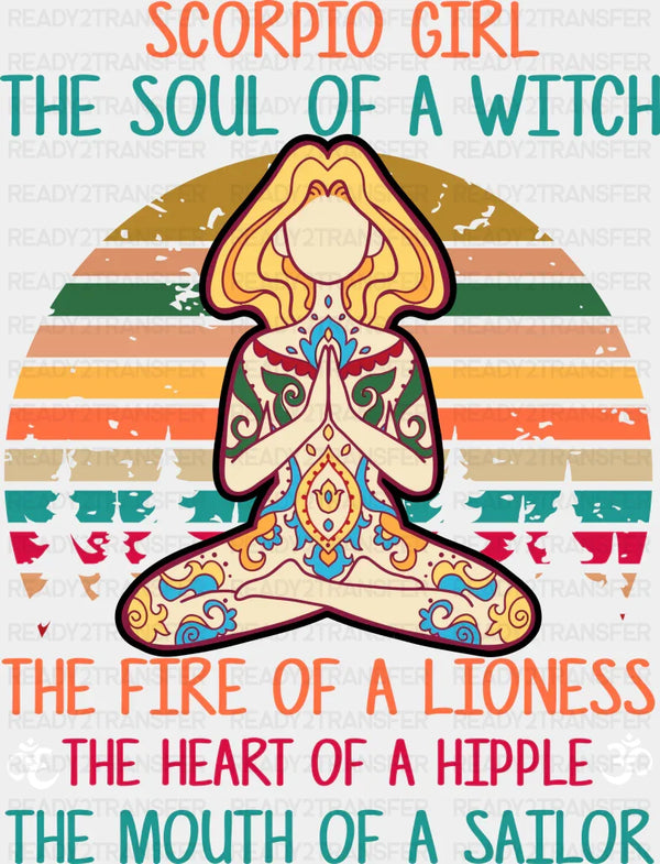 Scorpio Girl - Yoga DTF Heat Transfer