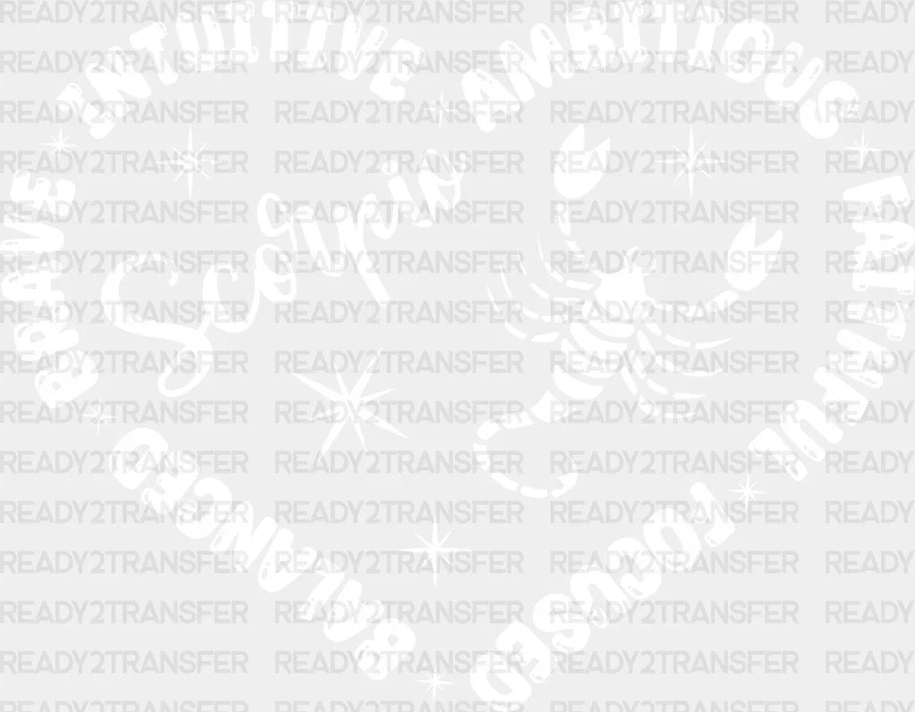 Scorpio Heart Design - Zodiacs & Horoscopes Dtf Heat Transfer Adult Unisex S M (10’’) / Light