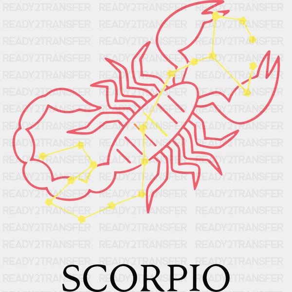 Scorpio Pink Constellation - Zodiacs & Horoscopes DTF Transfers